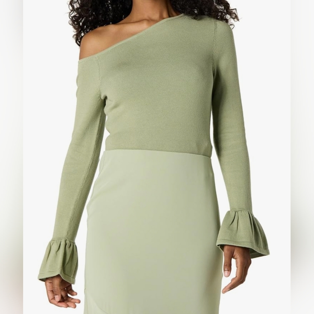 The Drop Asymmetric Top with Bell Sleeves